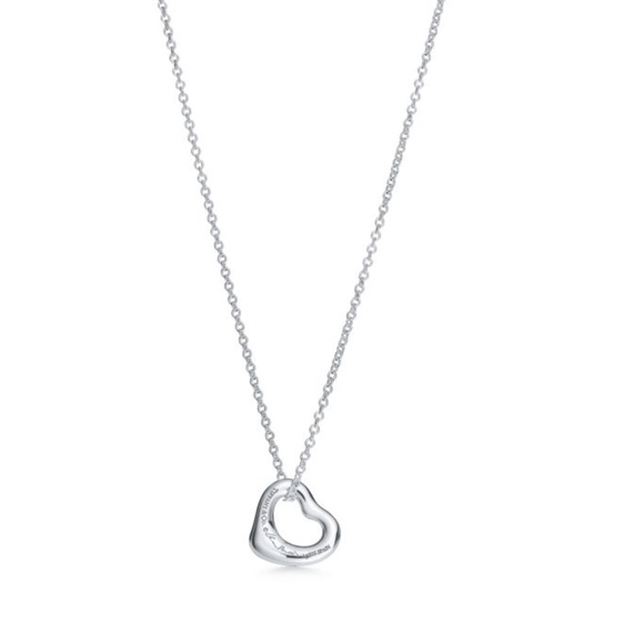 Tiffany & Co. Jewelry - Like-New Small TIFFANY&CO. Silver 925 Elsa Peretti Open Heart Pendant